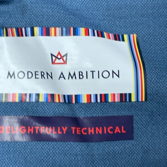 Modern Ambition Blue Polo Shirt Men’s L Moisture Wicking Stretch a1315 - Picture 3 of 10